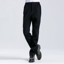 Pantalón masculino térmico, tejido interior con forro de fleece, negro.