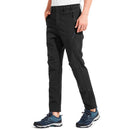 Pantalón térmico masculino con forro de fleece interno, negro.