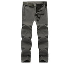 Pantalón térmico masculino con forro de fleece interno, gris.
