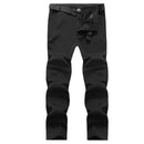 Pantalón térmico masculino con forro de fleece interno, negro.
