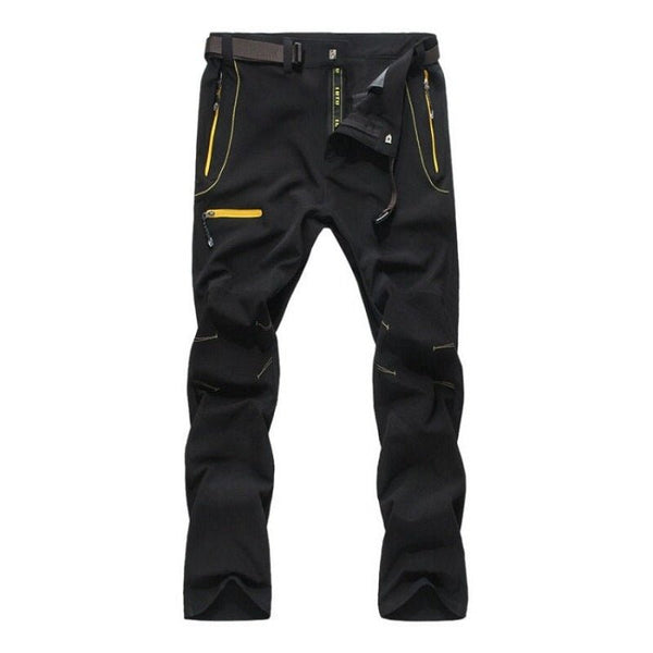 Pantalón masculino ligero de secado rápido, negro.