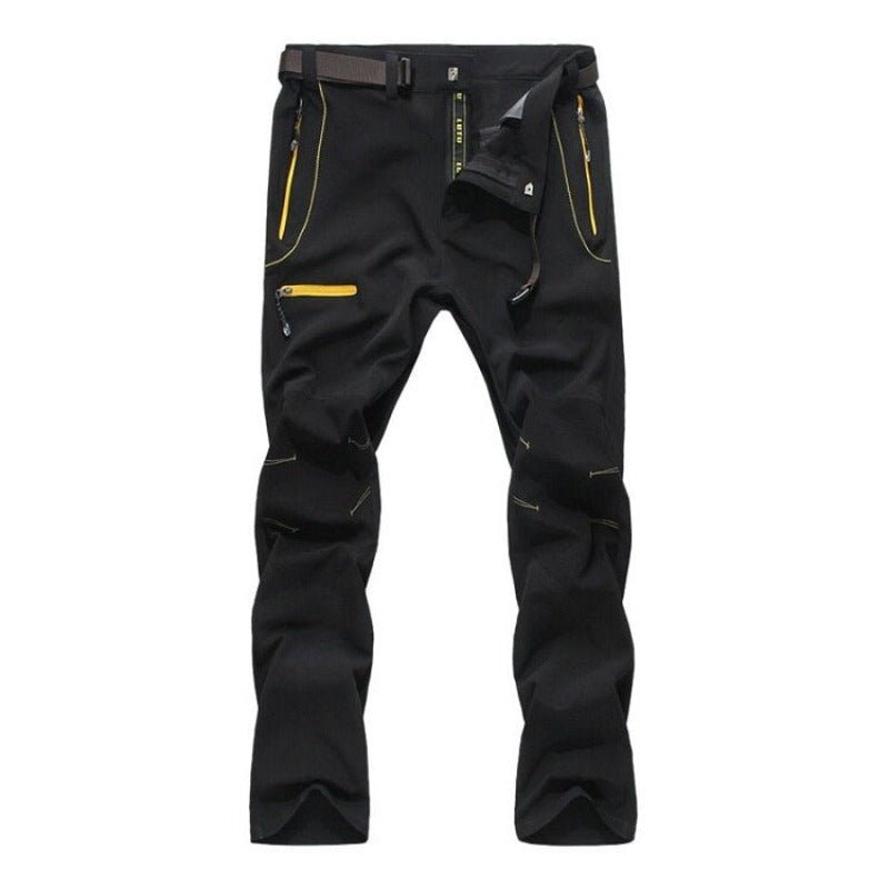 Pantalón masculino ligero de secado rápido, negro.