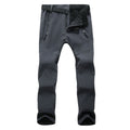Pantalón femenino, tejido de poliéster con forro interno de fleece, impermeable y resistente al viento, gris
