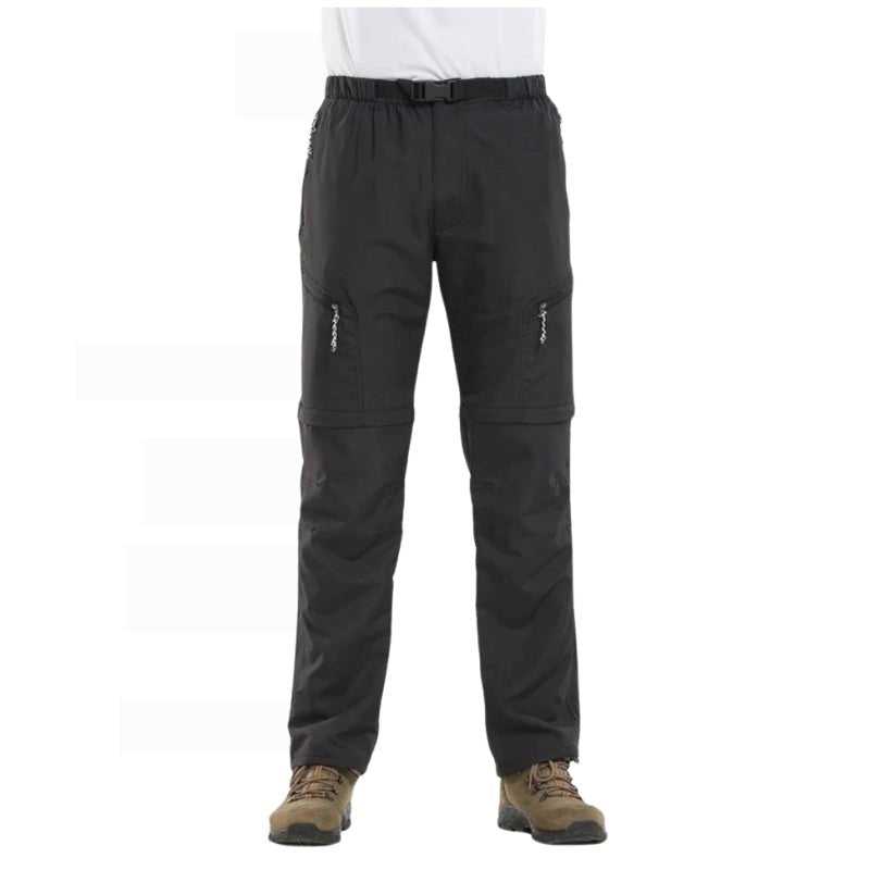 Pantalón bermuda masculino con tejido Quick Dry, negro.
