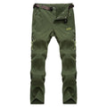 Pantalón elástico, secado rápido, verde.