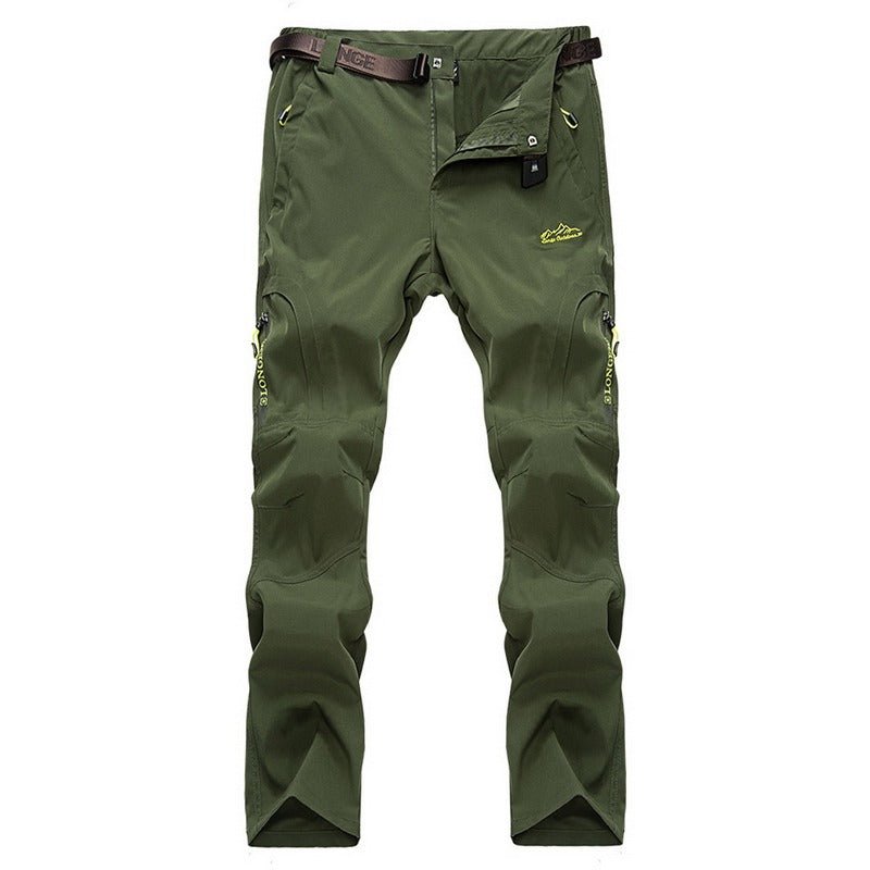 Pantalón elástico, secado rápido, verde.