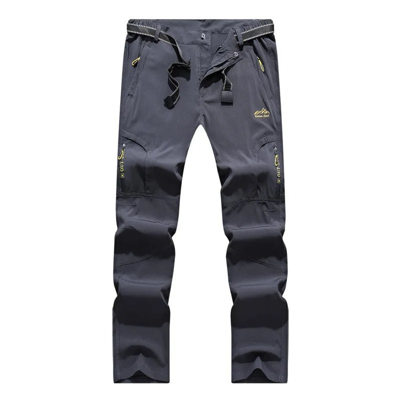 Pantalón elástico, secado rápido, gris oscuro.