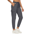 Pantalones elásticos para mujer, gris oscuro.