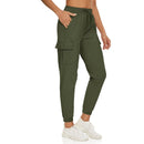 Pantalones elásticos para mujer, verde.