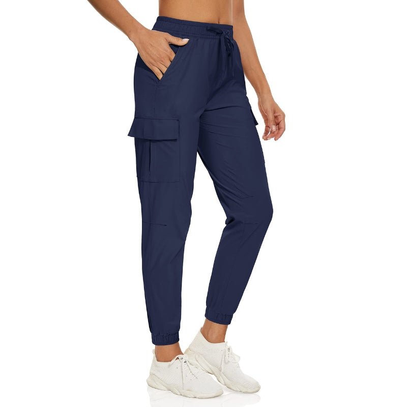 Pantalones elásticos para mujer, azul oscuro.
