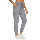 Pantalones elásticos para mujer, gris claro.