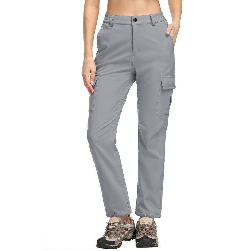 Pantalón cargo térmico para mujer,
tejido de poliéster, forro polar.
Gris Claro