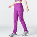 Pantalones de mujer con cintura elástica - lila.