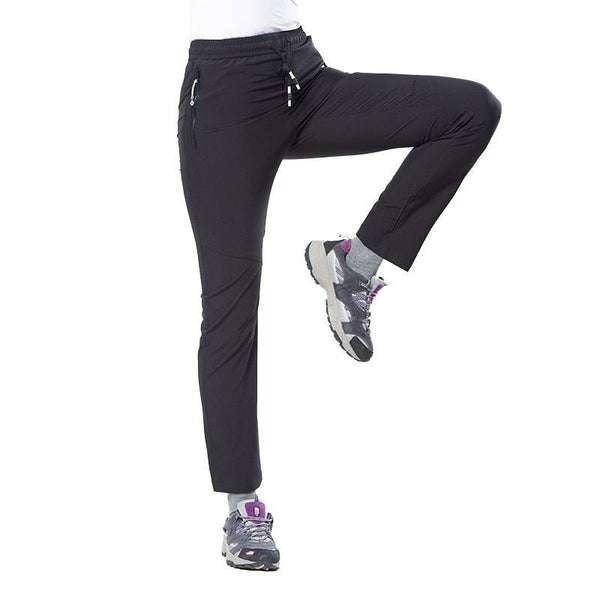 Pantalón femenino, ligero y elástico, negro.