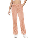 Pantalón deportivo de mujer de felpa, de textura suave y aterciopelada - rosa