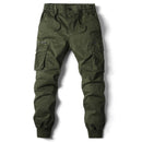 Pantalones de jogging para hombre,
Cintura elástica con cordón y bolsillos para las manos, cargo y traseros con solapa, verde.