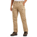 Pantalón de hombre con elástico en los laterales de la cintura, comodidad, ligereza y flexibilidad para los movimientos - Caqui