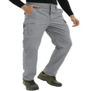 Pantalón de hombre con elástico en los laterales de la cintura, comodidad, ligereza y flexibilidad para los movimientos - Gris.