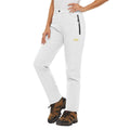 Pantalón térmico de mujer con forro polar, resistente al agua y al viento - blanco