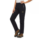 Pantalón térmico de mujer con forro polar, resistente al agua y al viento - Negro.