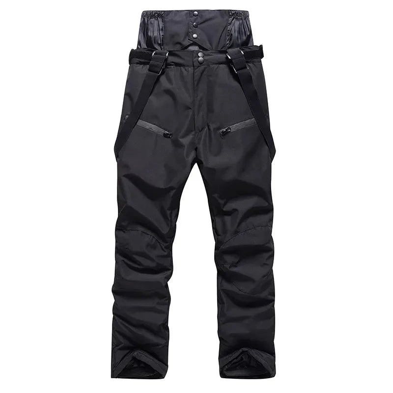 Pantalones de nieve impermeables para hombre, garantiza comodidad y movilidad durante el uso - Negro