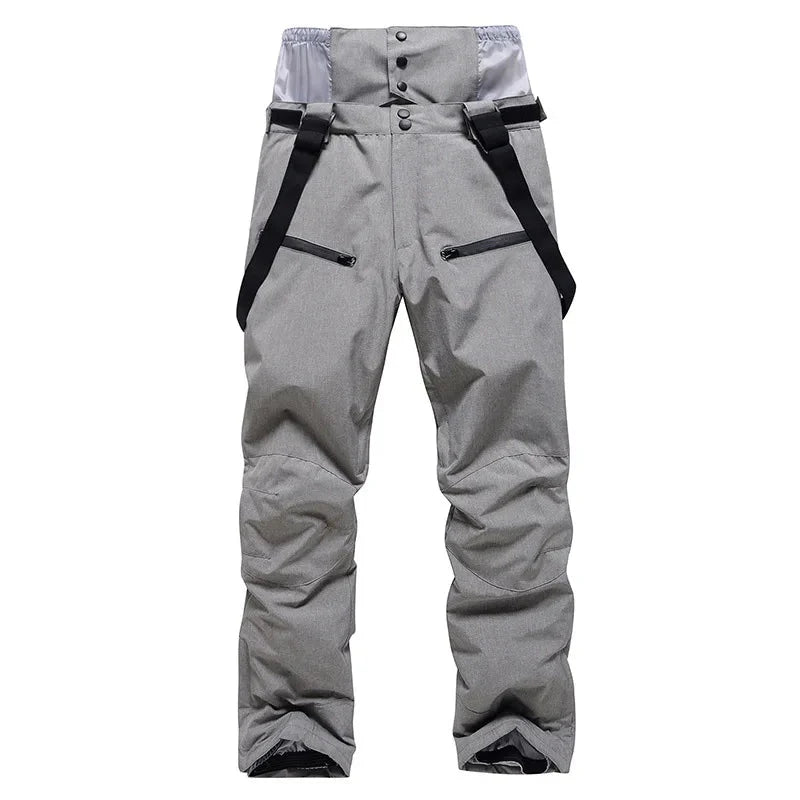 Pantalones de nieve impermeables para hombre, garantiza comodidad y movilidad durante el uso - Gris