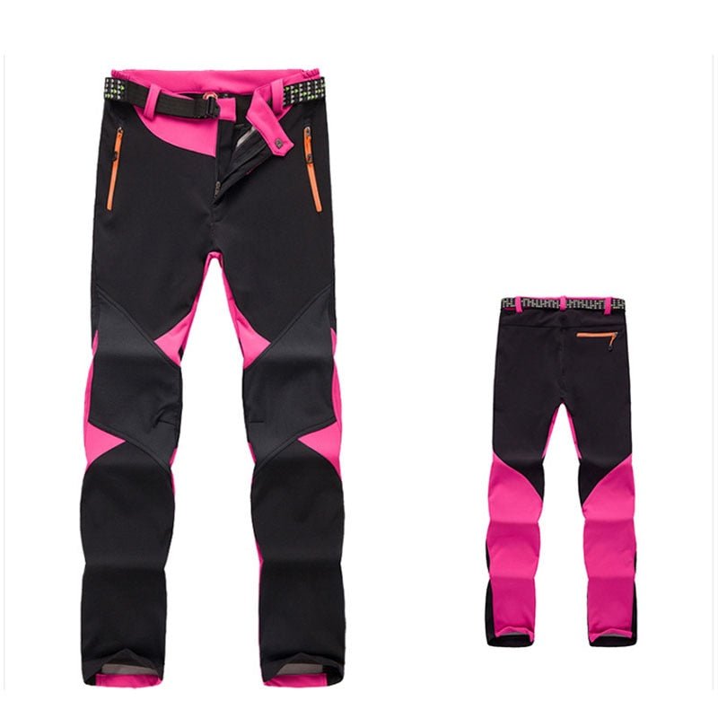 Pantalón térmico ligero y cómodo para mujer, impermeable, cálido y a prueba de viento - Rosa