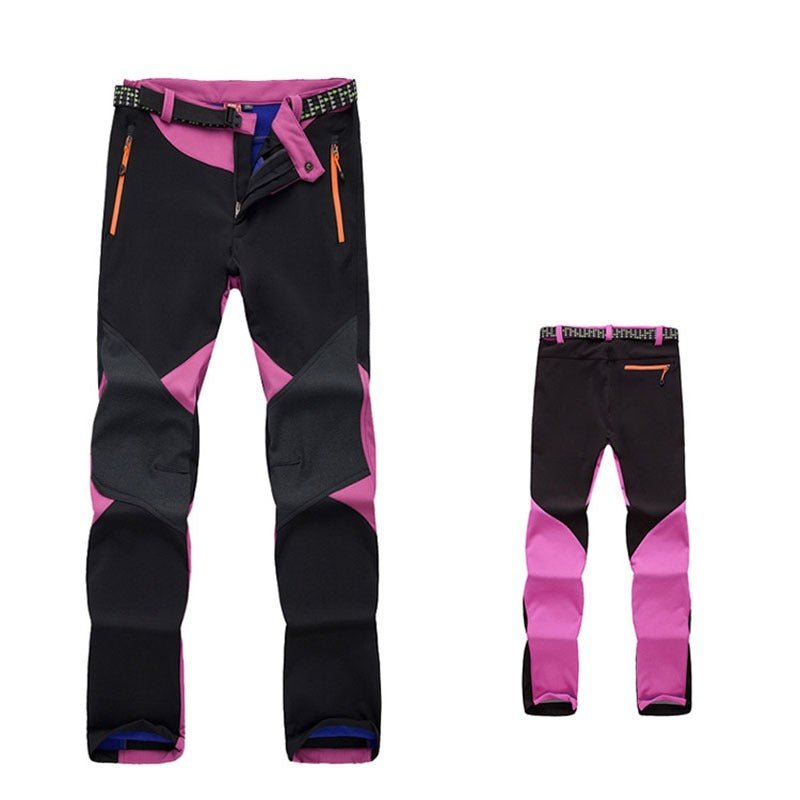 Pantalón térmico ligero y cómodo para mujer, impermeable, cálido y a prueba de viento - Lila
