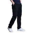 Calça masculina cargo, alta resistência, durabilidade - negro.