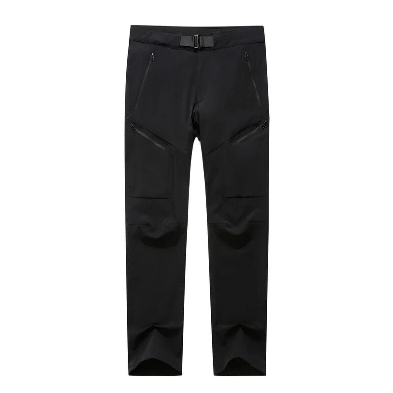 Pantalón de mujer de secado rápido, con protección solar UV, ligero y cómodo - negro.