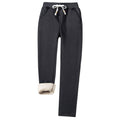 Pantalones deportivos para mujer con forro polar - Negro
