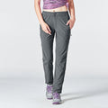 Pantalones de mujer con cintura elástica - gris.