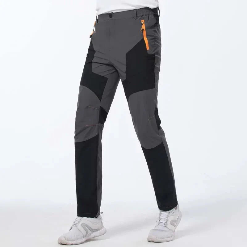 Los pantalones de hombre son de tela ligera, transpirable y resistente al desgaste - gris/negro