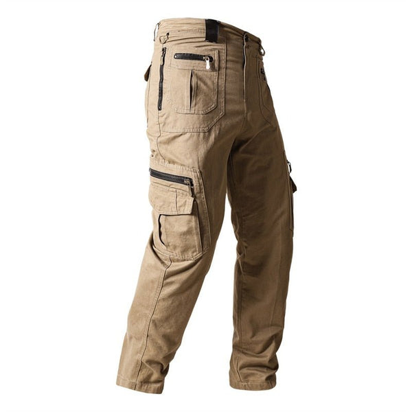 Pantalones cargo para hombre - caqui