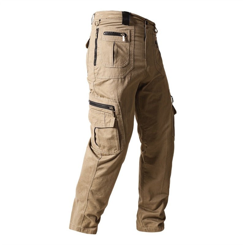 Pantalones cargo para hombre - caqui