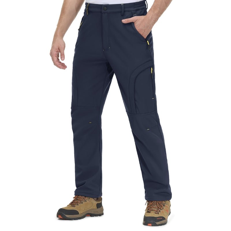 Pantalones térmicos para hombre,
impermeable e a prueba de viento - Azul