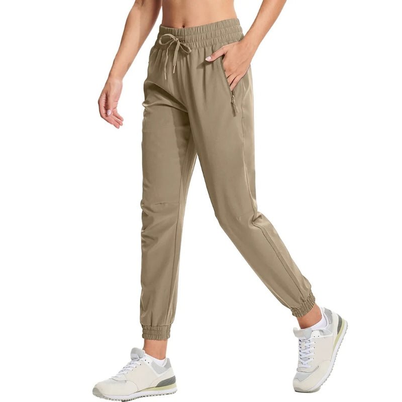 Pantalón Deportivo Mujer, Secado Rápido, Ligero y Cómodo - Caqui