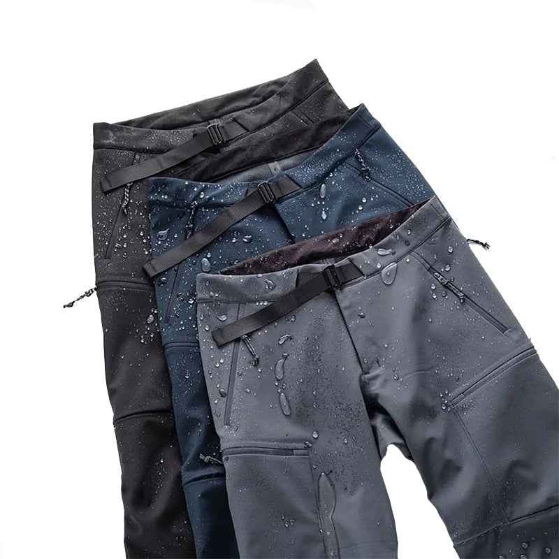 Pantalón térmico impermeable para hombre, con forro polar.