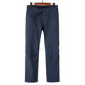 Pantalón térmico impermeable para hombre, con forro polar - Azul