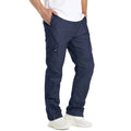 Pantalón táctico para hombre, tejido ripstop, cómodo y resistente tejido 97% algodón 3% poliéster ripstop, color azul