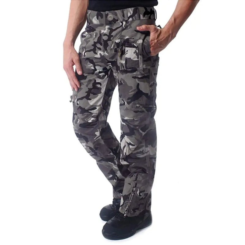 Pantalón táctico para hombre, tejido ripstop, cómodo y resistente tejido 97% algodón 3% poliéster ripstop, color camuflado