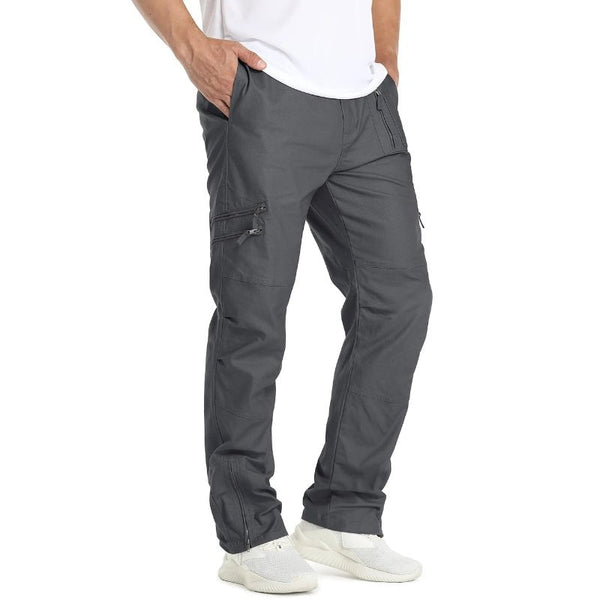 Pantalón táctico para hombre, tejido ripstop, cómodo y resistente tejido 97% algodón 3% poliéster ripstop, color gris