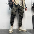 Pantalón cargo para hombre tejido 100% algodón, color verde