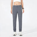 Pantalón de mujer con elástico en los laterales de la cintura tejido de nailon y elastano, color gris