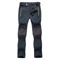 Pantalón térmico para hombre con forro polar resistente al viento, color gris