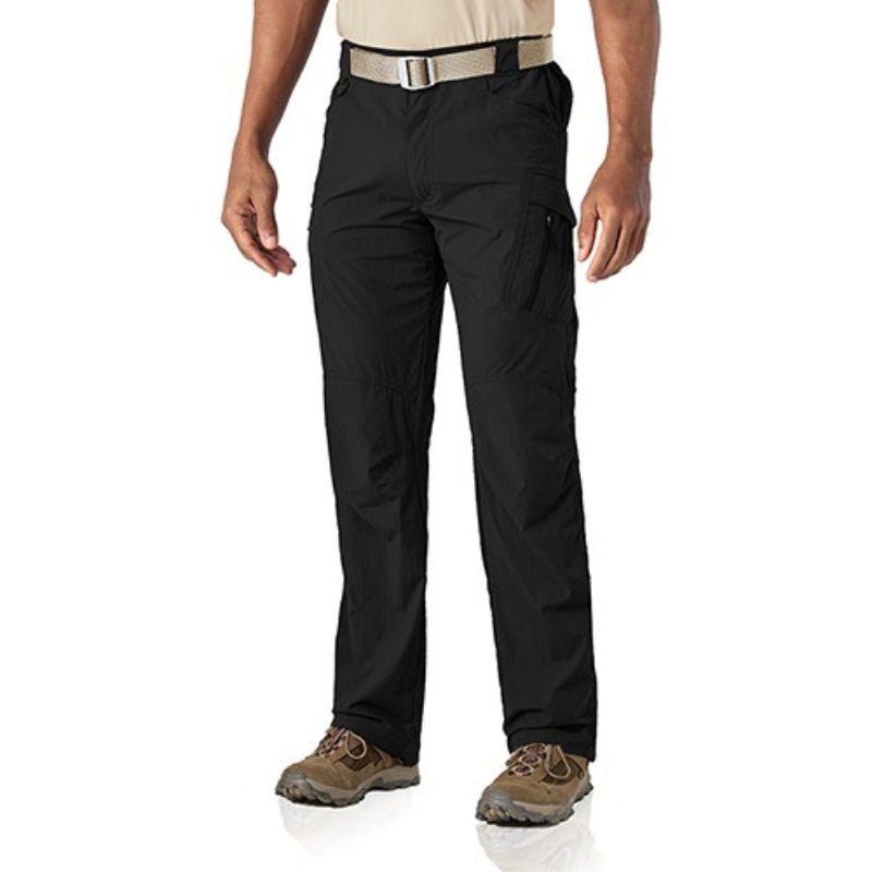 Pantalones tácticos para hombre tejido de nailon, color negro