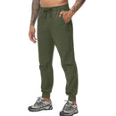 Pantalón de hombre con cinturilla elástica tejido 92% poliéster 8% elastano, color verde