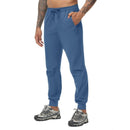 Pantalón de hombre con cinturilla elástica tejido 92% poliéster 8% elastano, color azul
