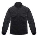 Camisa táctica para hombre con múltiples bolsillos, color negro