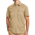 Camisa de manga corta para hombre, cómoda, transpirable y de secado rápido, color caqui
